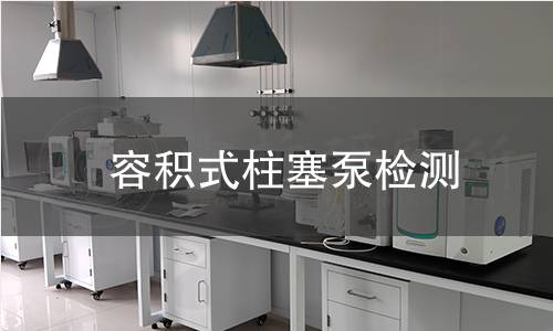 容積式柱塞泵檢測