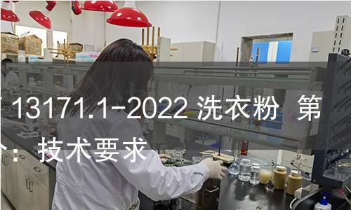 GB/T 13171.1-2022 洗衣粉 第1部分:技術要求 GB/T 13171.1-2022 洗衣粉 第1部分:技術要求